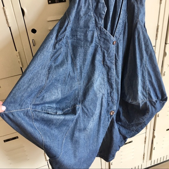 Artka asymmetric avant garde blue denim dress Med - Picture 8 of 16